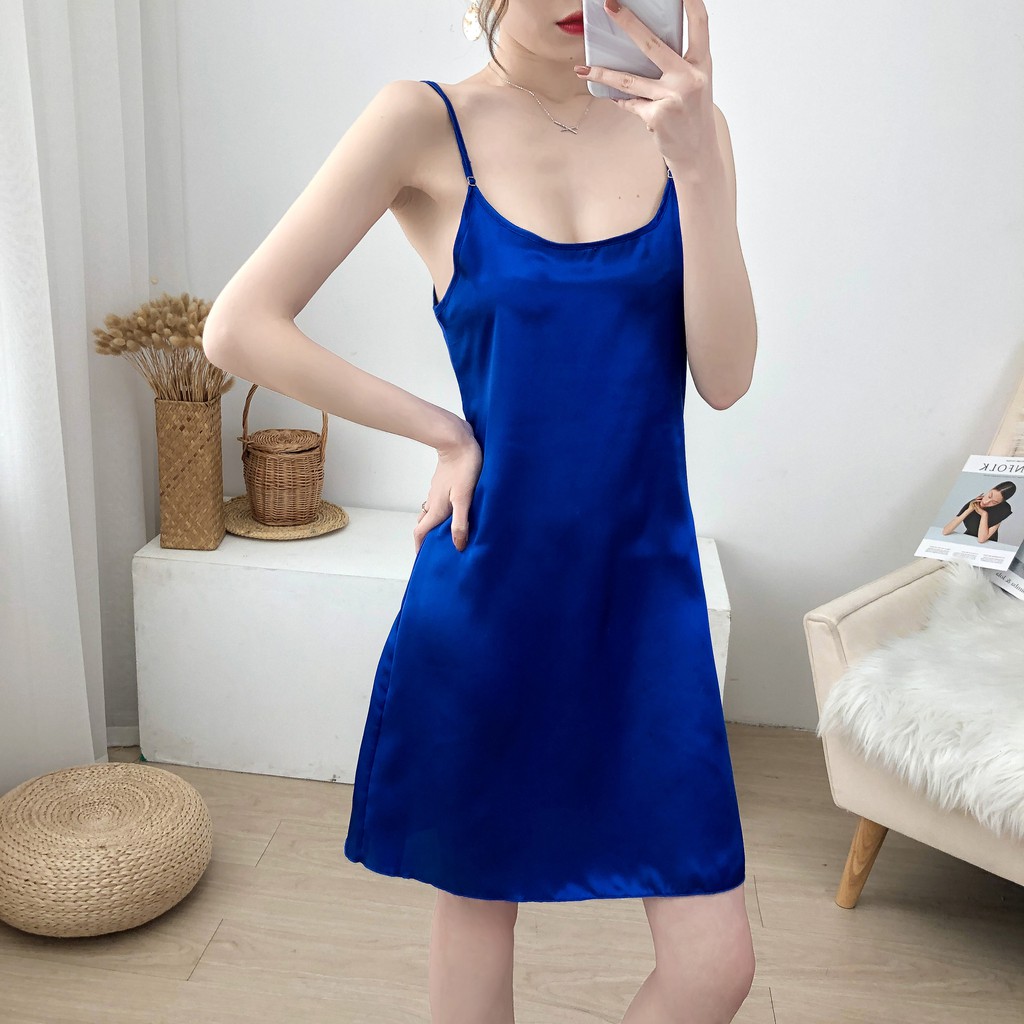 Đầm Ngủ Sexy💗Váy Ngủ 2 Dây❣️Váy ngủ 2 dây lụa mặc nhà nữ Lớp Cao Cấp Mềm Mát Mịn Quyến Rũ đồ ngủ | BigBuy360 - bigbuy360.vn