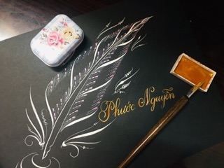 20tờ Giấy đen vẽ, viết calligraphy