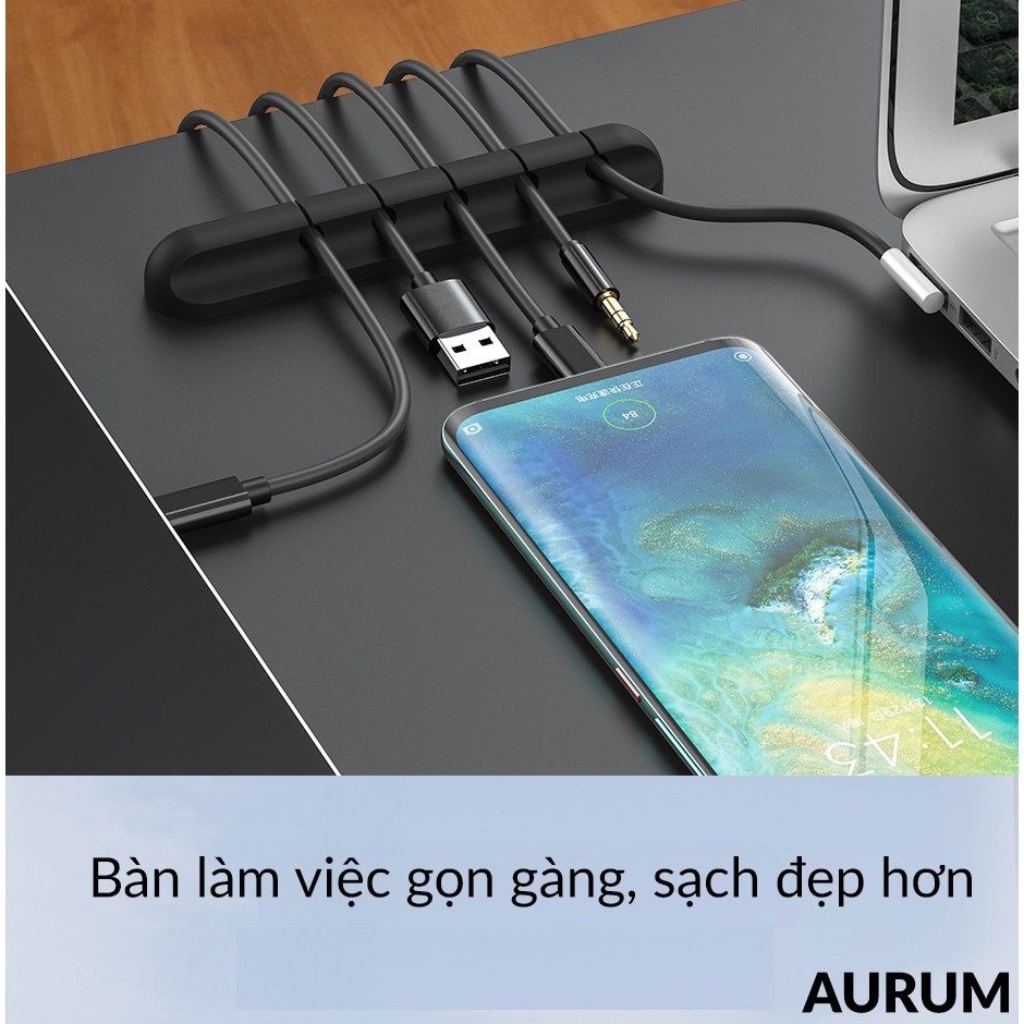 [Siêu hot ][Phụ kiện giữ dây cáp sạc] Giá Silicon mini cố định dây cáp sạc cho các thiết bị điện tử trên bàn làm việc