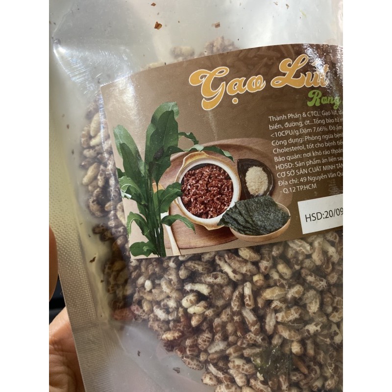 Gạo Lứt Sấy Rong Biển Thực Dưỡng / Ăn Chay/Ăn Kiêng / Eatclean Healthy(gói 500g)