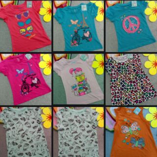 Combo 3 áo thun cotton bé gái xuất khẩu cao cấp 35k/ cái