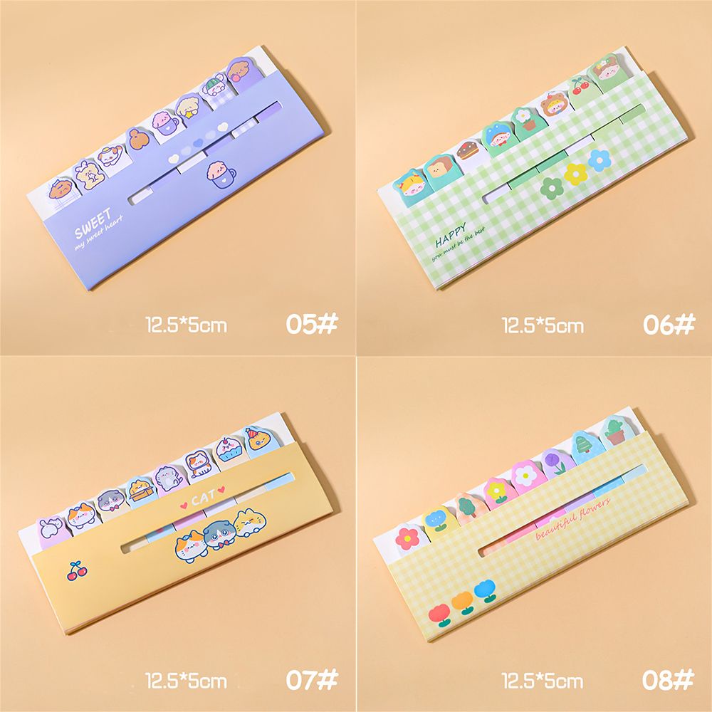 Set 120 giấy ghi chú tự dính in họa tiết hoạt hình dễ thương