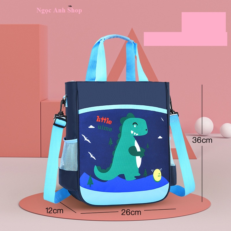 Túi xách đi học thêm cấp 1 nhiều ngăn, túi đi học