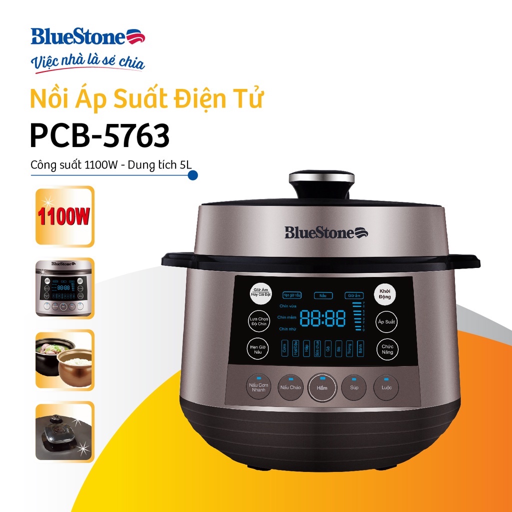 Nồi áp suất BlueStone PCB5763 Dung Tích 5L [BẢO HÀNH CHÍNH HÃNG]