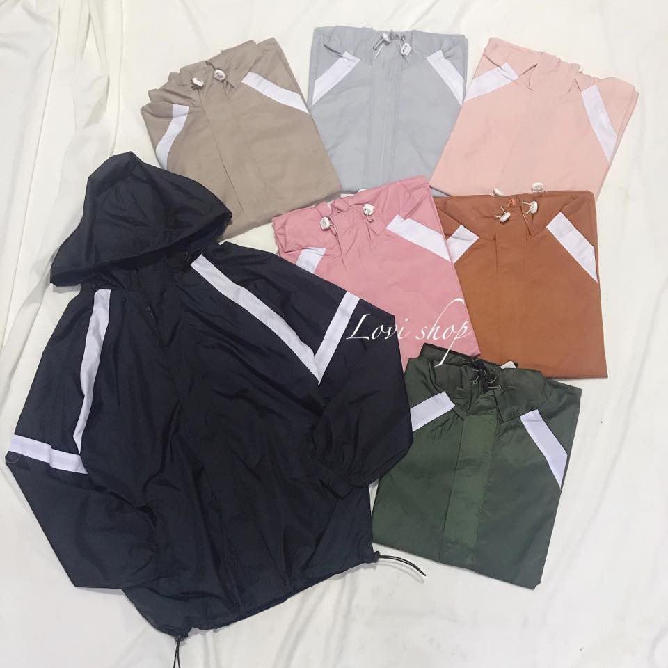 Áo khoác dù sọc to Lovi