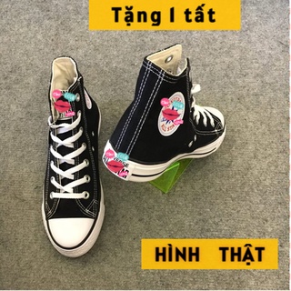VIDEO THẬT, Giày bata vải cổ cao nam nữ đi học, đi làm, đi chơi - TẶNG TẤT
