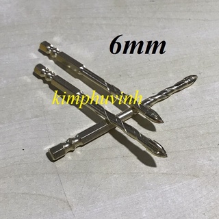 01 MŨI KHOAN ĐA NĂNG 6LY (4 Cạnh) - MŨI KHOAN GẠCH ĐÁ KÍNH 6mm