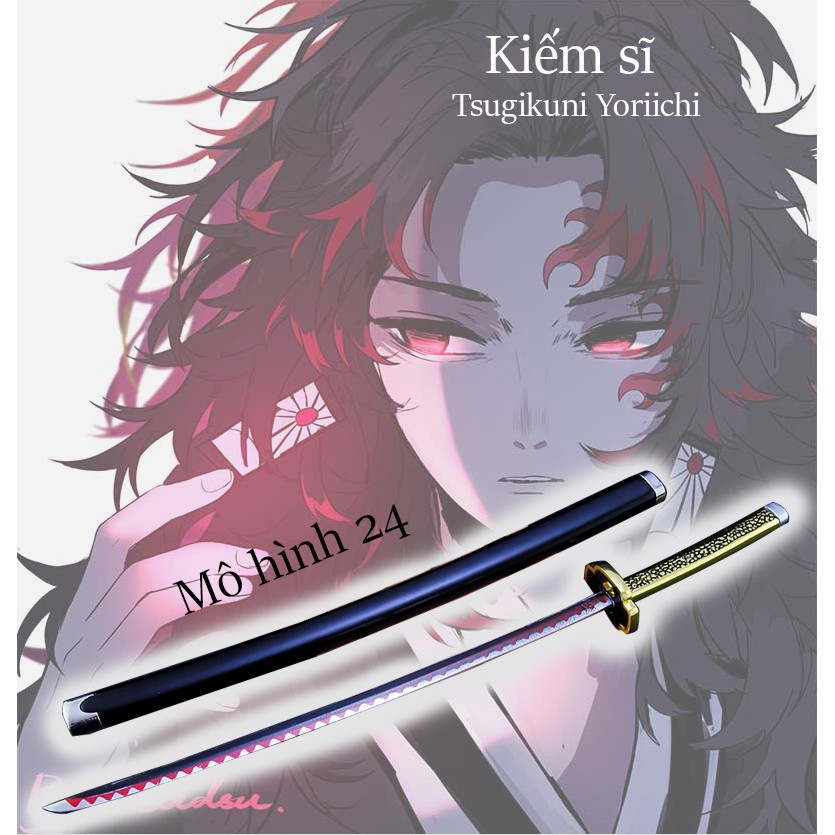 [THÉP] Mô hình Móc khóa KIẾM của Yoriichi Tsugikuni Kimetsu no Yaiba katana sword anime figure demon slayer