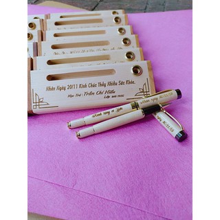 BÚT GỖ KHẮC TÊN QUÀ TẶNG 20/11