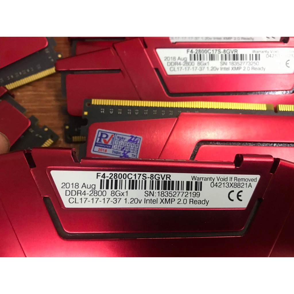 Ram 8G DDR4 8G/2800 GSKILL Ripjaws tản thép đỏ đẹp xịn sò còn bảo hành 09/2021 21