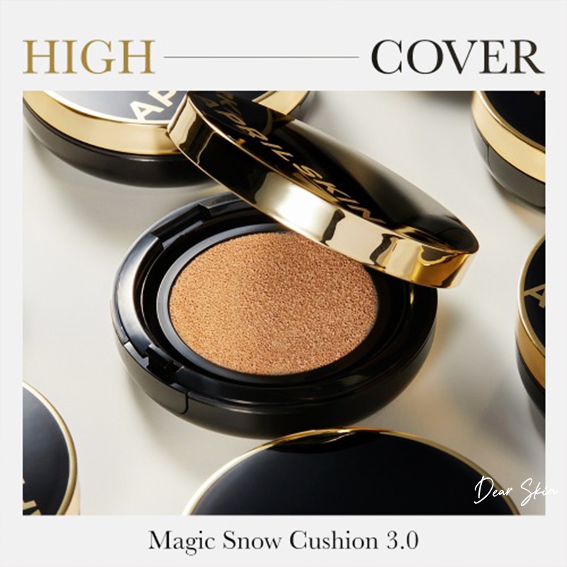 Phấn nước April Skin Black Magic Snow Cushion 3.0 che phủ thần thánh - Mẫu mới 2022