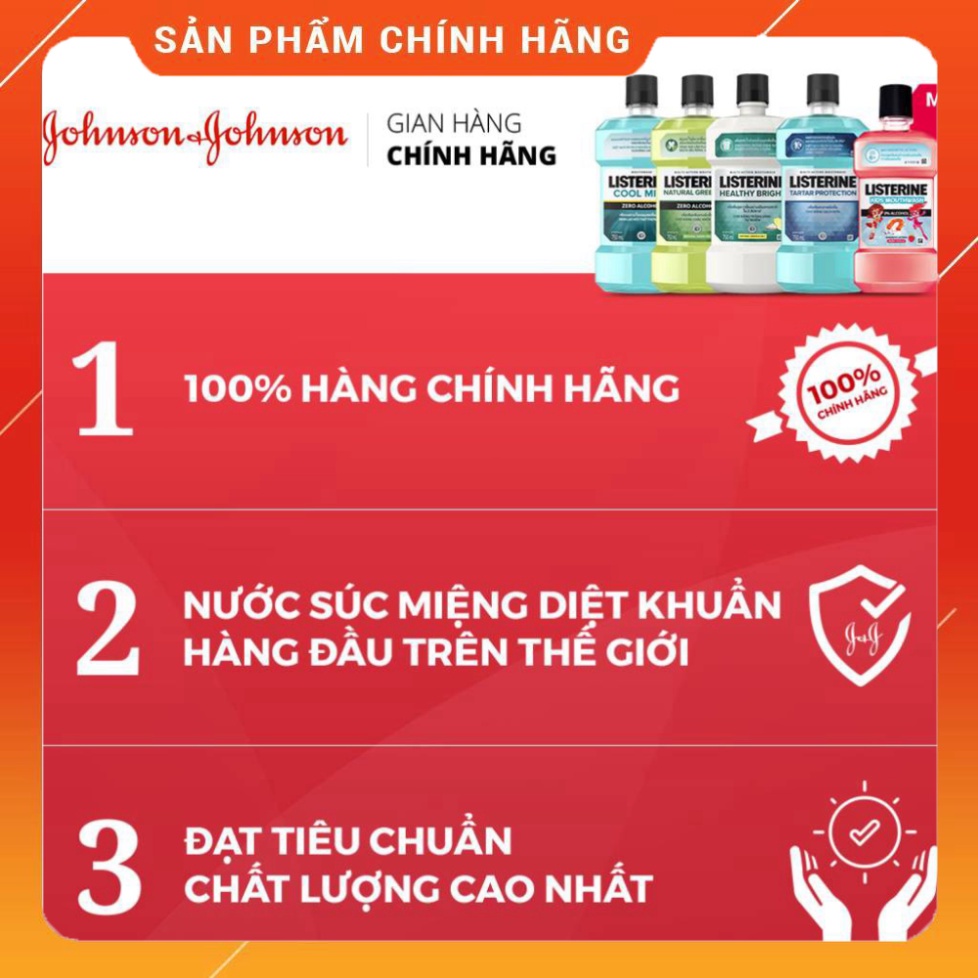 Nước súc miệng ngăn ngừa mảng bám Listerine Tartar Protection 500ml