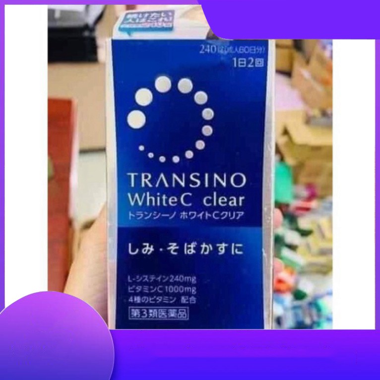 HẠ GIÁ TRANSINO XANH 120 Viên - Viên Uống Trị_Nám, Trắng_Da Transino White C Nhật Bản HẠ GIÁ