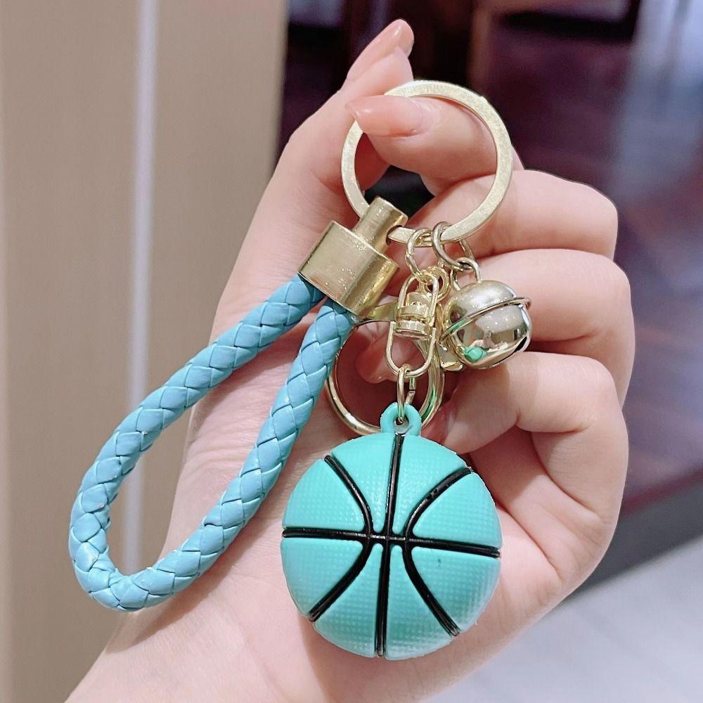 1 Móc Khóa Hình Quả Bóng Rổ Bằng PVC Dễ Thương