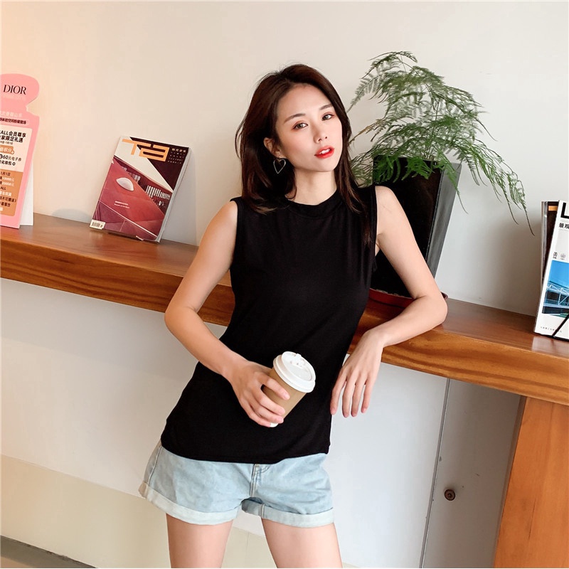 Áo thun sát nách cổ lọ dáng rộng thời trang cho nữ từ 40-80kg