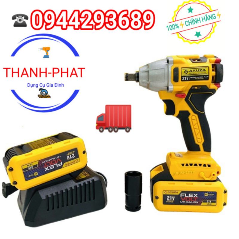 Máy Siết bulong AKUZA 21V. ĐỘNG CƠ TỪ 🔧mạnh mẽ ⚡bền bỉ với đầu đa năng bắn vít và bulong