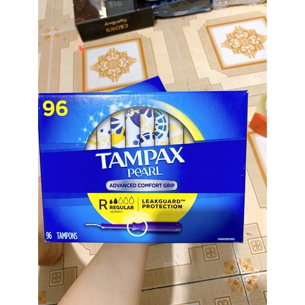 (cam kết chính hãng Mỹ ) băng vệ sinh dạng ống Tampax pearl 96 miếng