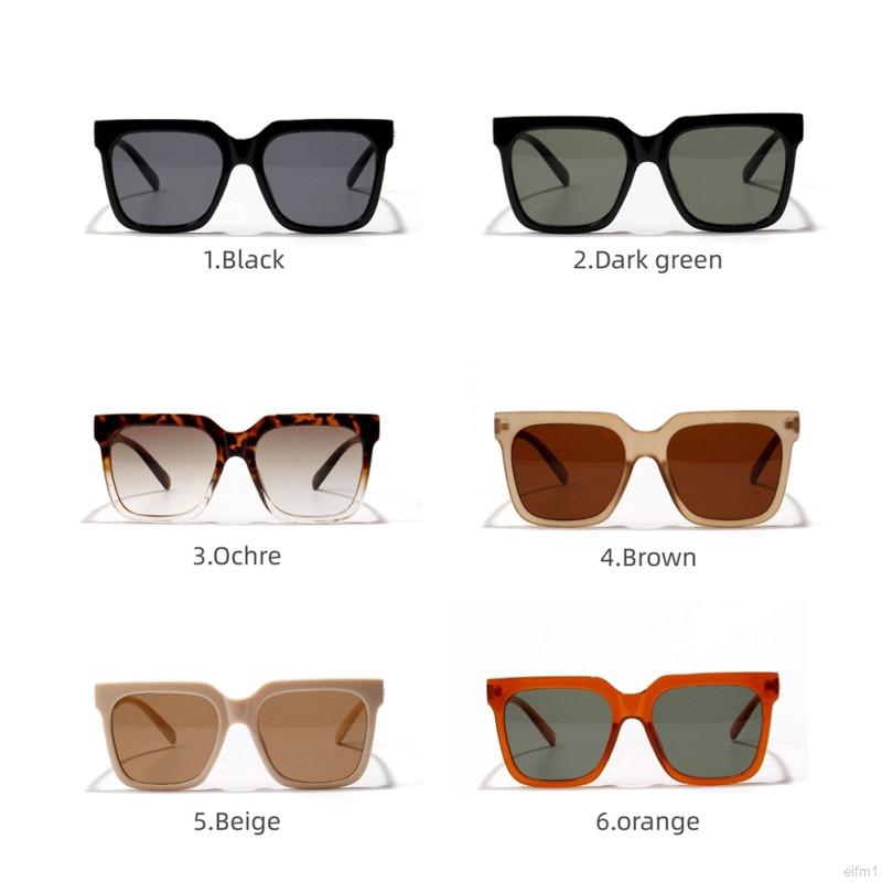 Korean Fashion Wild Trend Big Frame Square Retro Candy Color Sunglasses