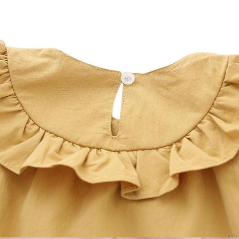 HOT SALESÁo Cổ Nhúng Bèo Dài Tay Dễ Thương Cho Bé Gái