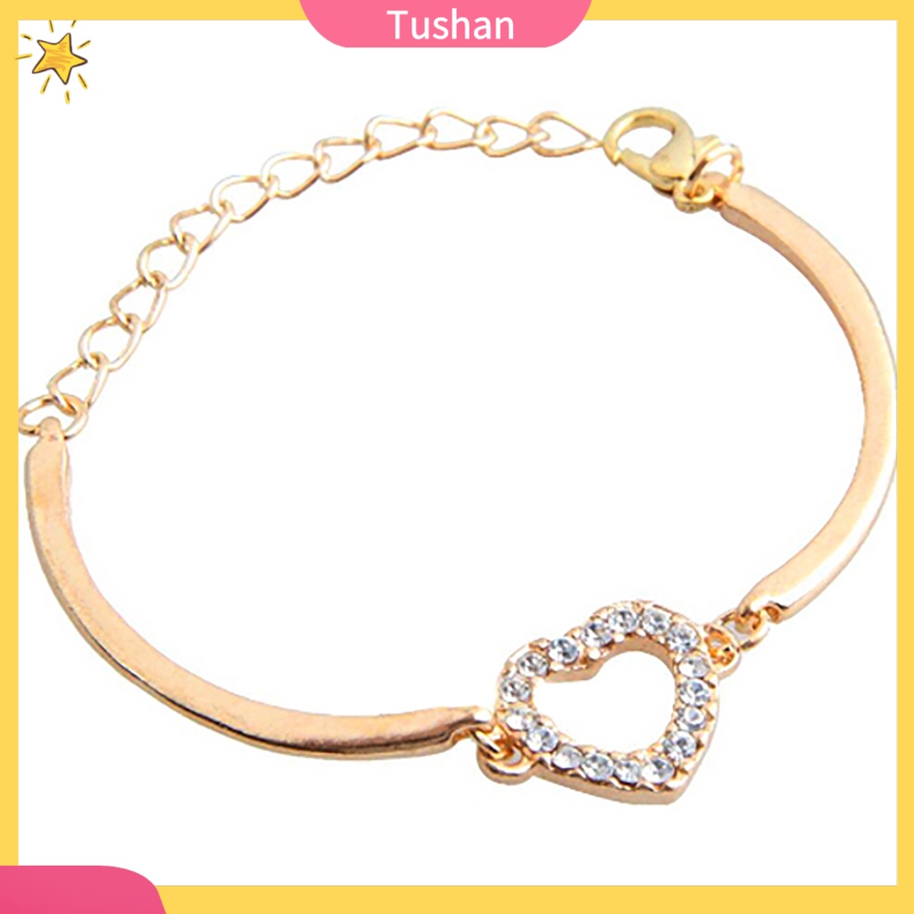 Vòng tay mạ vàng đính đá thời trang cho nữ