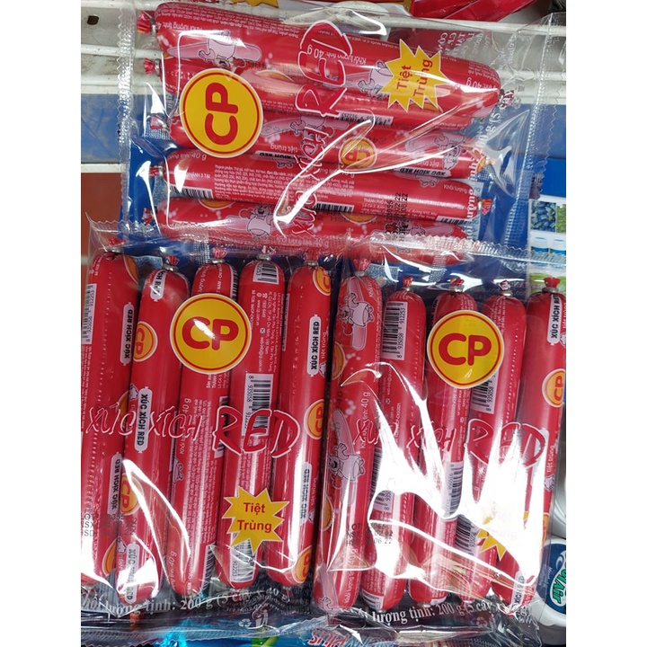 Xúc xích Heo CP 200G bịch 5 cây x 40G