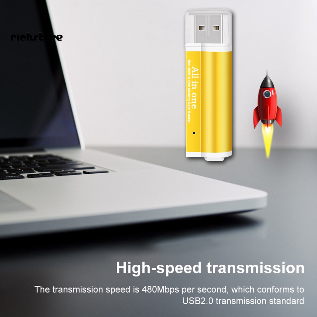 Đầu Đọc Thẻ Nhớ USB TF / Micro-SD / MS / M2 4 Trong 1 Cho Máy Tính | BigBuy360 - bigbuy360.vn