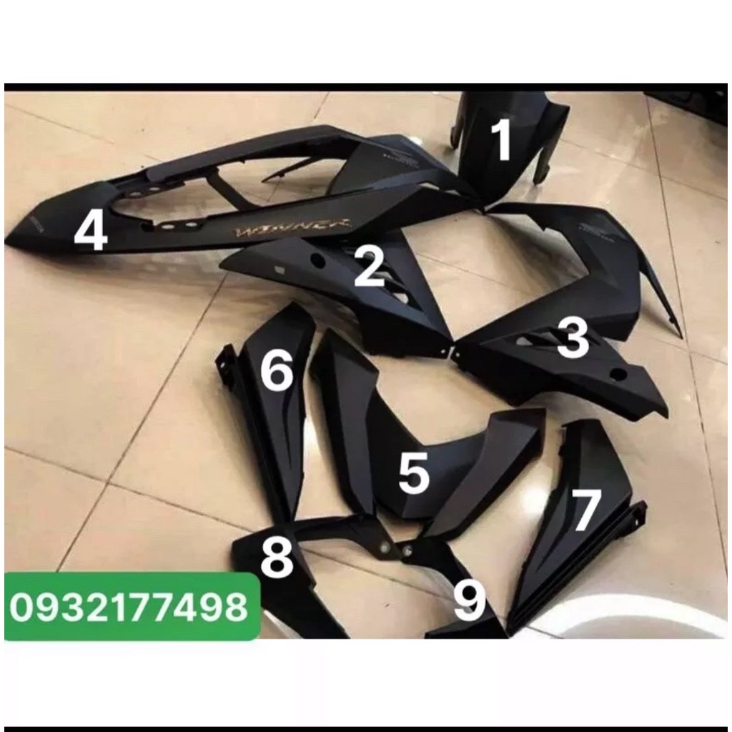 DÀN ÁO WINNER V1 ĐEN NHÁM TEM VÀNG  ZIN CHÍNH HÃNG HONDA