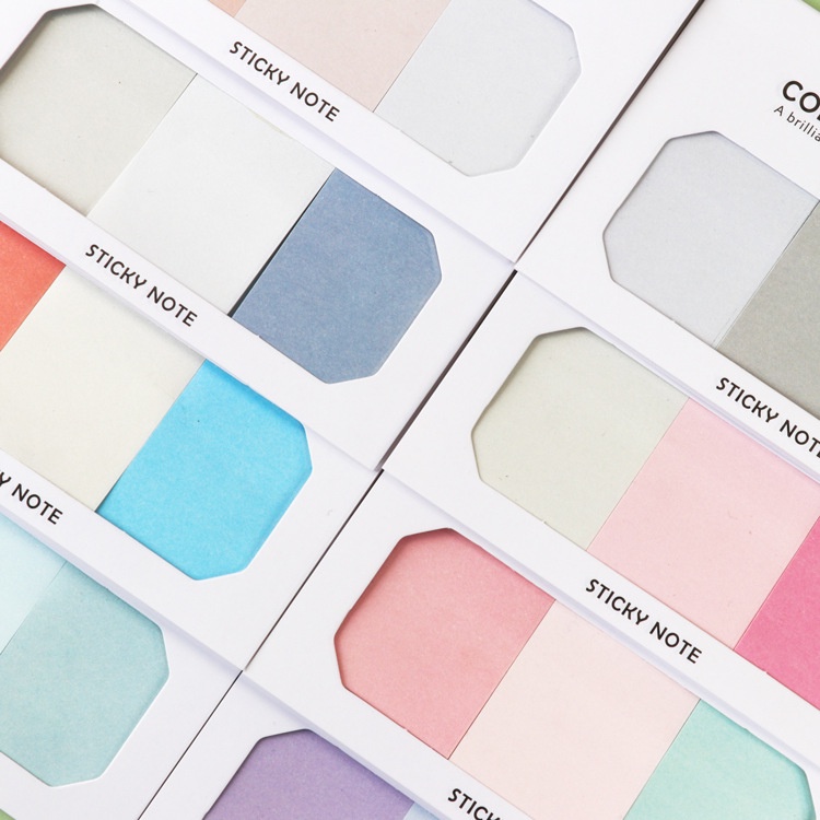 Set note ghi chú sáng tạo, nhãn dán gradient màu pastel nhẹ nhàng