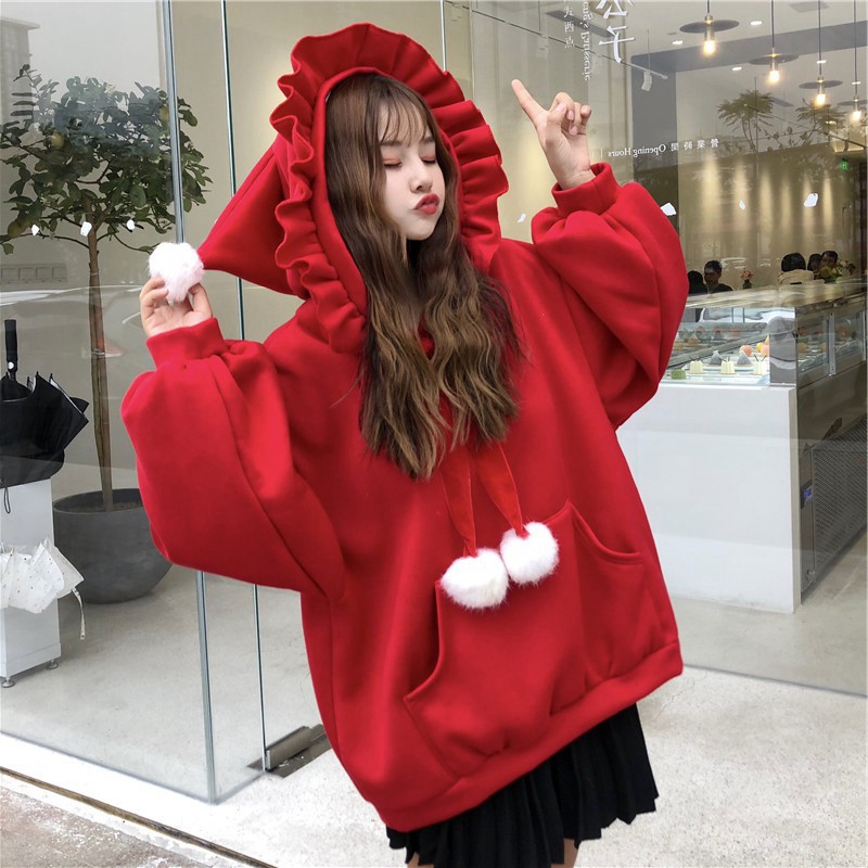 Hoodie nỉ nhung phù thủy 2 màu siêu hot