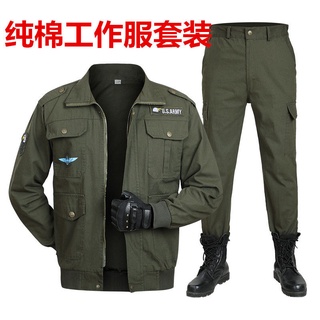 Bộ quần áo hàn phù hợp với nam giới chống cháy nổ mài mòn thợ nhiều túi vải bông sửa chữa ô tô bảo hiểm lao động đào tạo