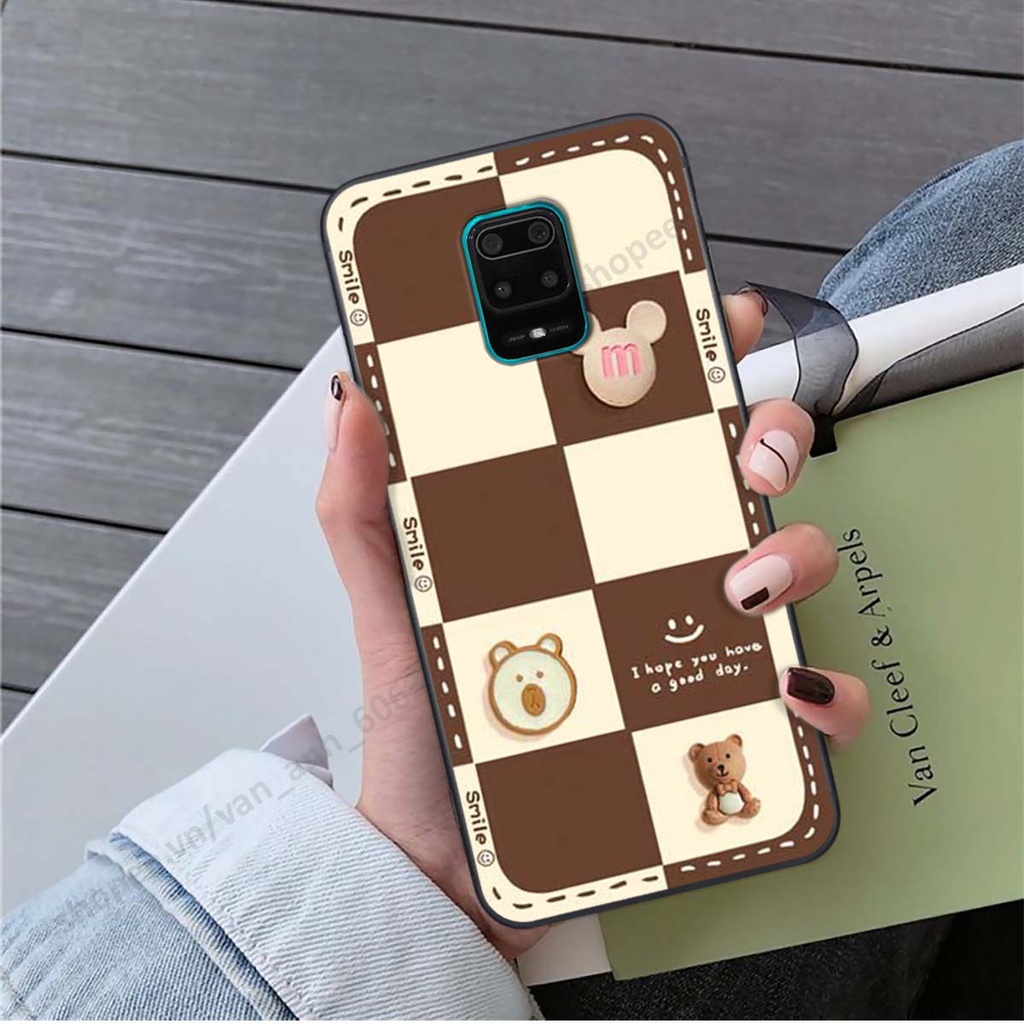 Ốp lưng Xiaomi Redmi Note 9 / Note9s / Note 9 Pro hình gấu, kẹo dễ thương cute