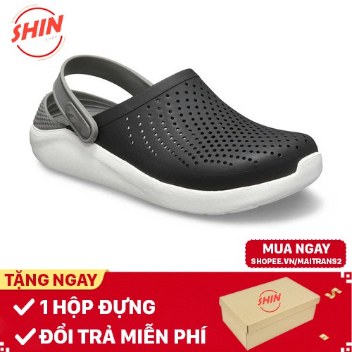 dép crossFREESHIPdép cross quai ngang họa tiết đen lót xám MẠINSN123