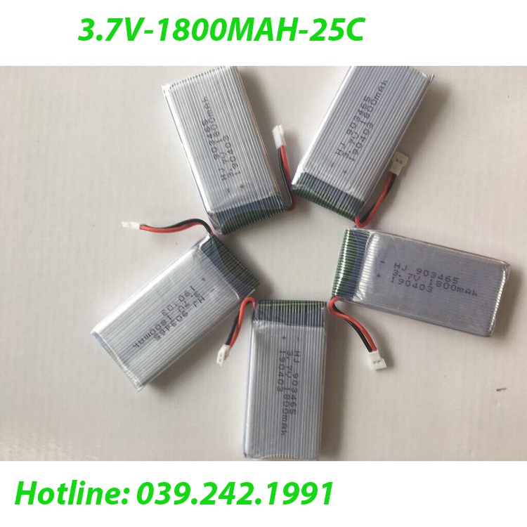 PIN 3.7V 1800mAh Flycam máy bay đồ chơi điều khiển Từ Xa