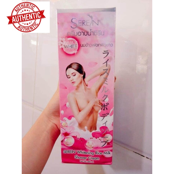 Sữa Tắm Dưỡng Trắng Da Serein Whitening Rice Milk Thái Lan 360ml