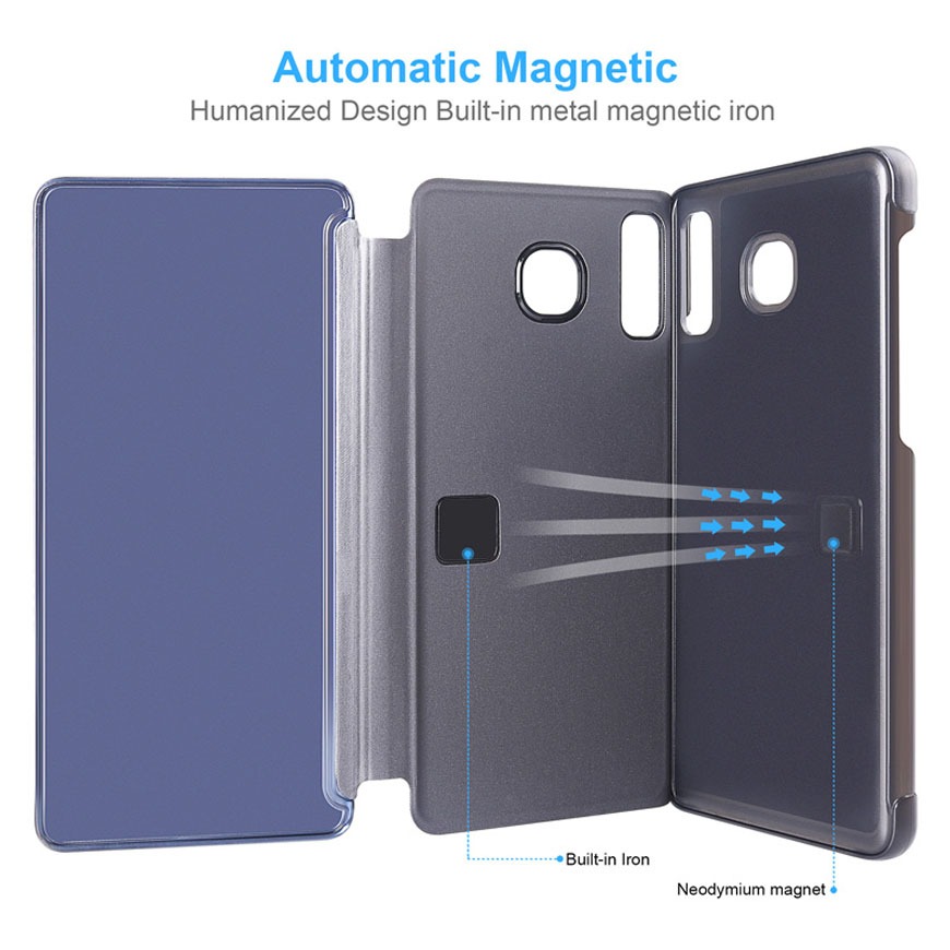 Ốp điện thoại nắp lật mặt gương cho Samsung A8S A9 A9Pro A6 A7 A5 A8 A8Plus 2018 A9 A9Pro 2019 Note 10Lite