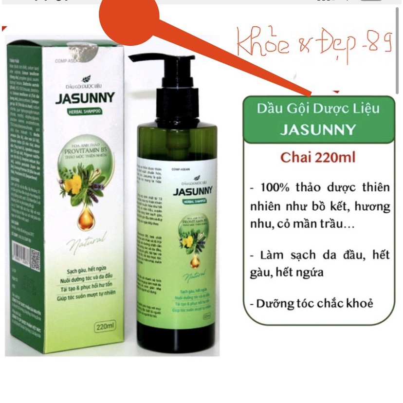 DẦU GỘI DƯỢC LIỆU - DẦU GỘI JASUNNY - SẠCH GÀU HẾT NGỨA.