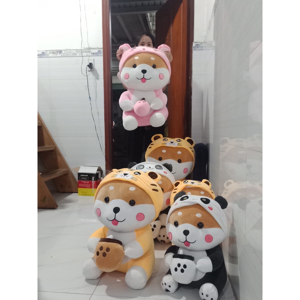 Gấu Bông Chó ShiBa Cosplay Cọp, Hổ, gấu bông shiba cosplay gấu trúc, gấu bông shiba cosplay thỏ, gấu bông ship hỏa tốc