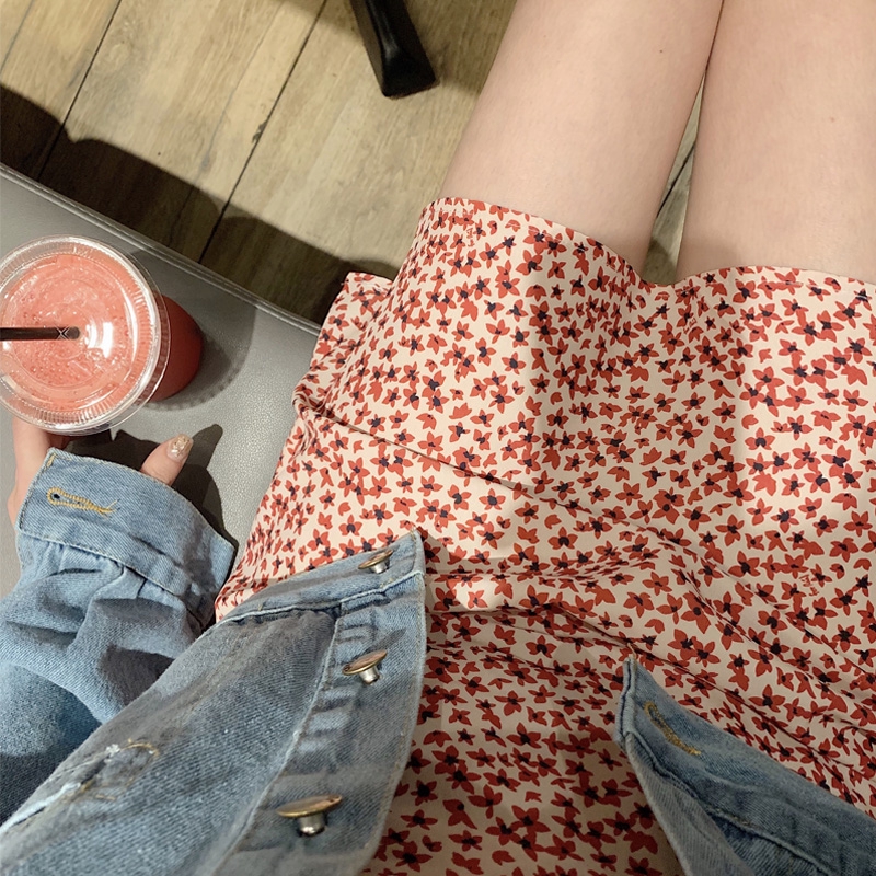 Đầm hoa SUXI hai dây phong cách Hàn Quốc quyến rũ cho nữ