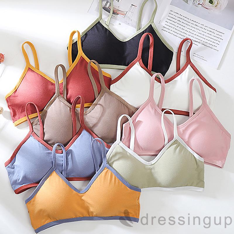 Áo ngực thể thao hai dây không đường may có đệm lót tháo rời được cho nữ