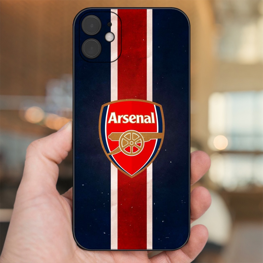 Ốp lưng iPhone 11 dẻo đen cạnh vuông in hình Arsenal FC