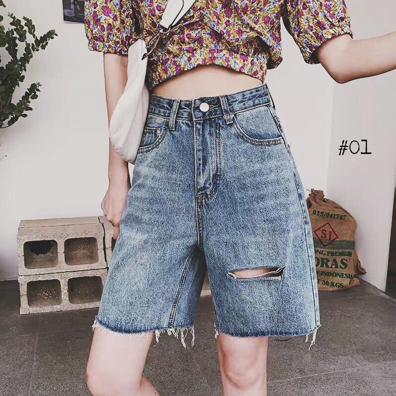 [ ĐẸP HƠN NGƯỜI YÊU CŨ!!! ] Quần shorts jean nữ lưng cao Ulzzang