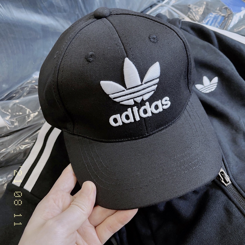 Bộ khoác nỉ thu đông bé trai -  Set bộ khoác nỉ Adidas kèm mũ lưỡi trai cho bé trai chất nỉ da cá size 90-150