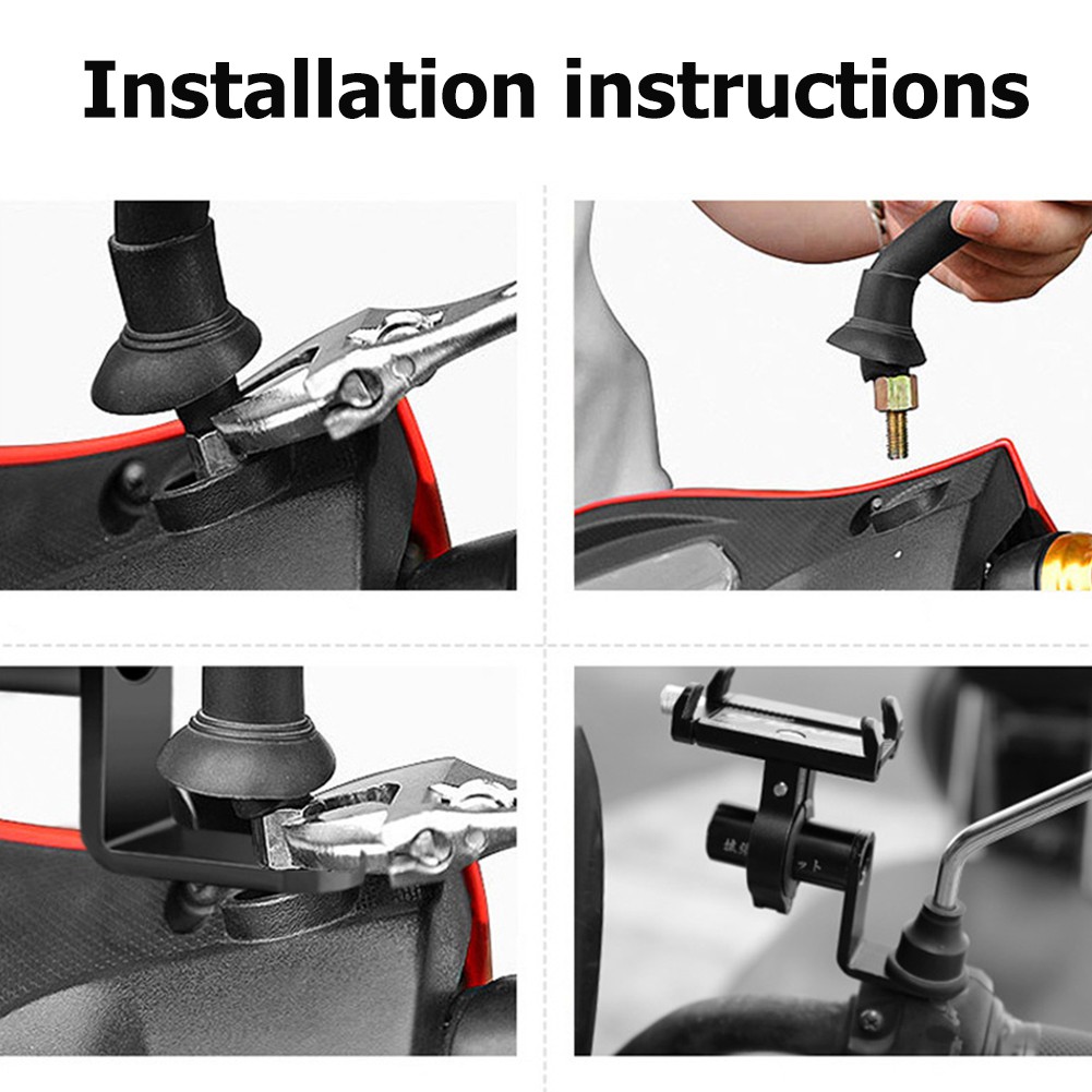 Giá đỡ điện thoại đa năng hợp kim nhôm cho tay lái xe đạp xe máy