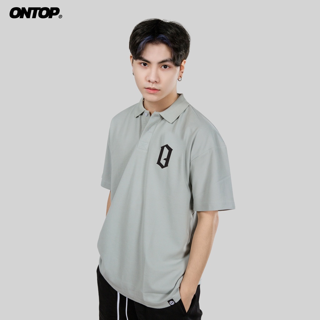 Áo polo form rộng nam nữ local brand ONTOP - Polo O Gothic O17-T6