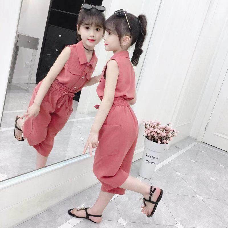 Set Áo Thun Và Quần Short Thời Trang Cho Bé Gái