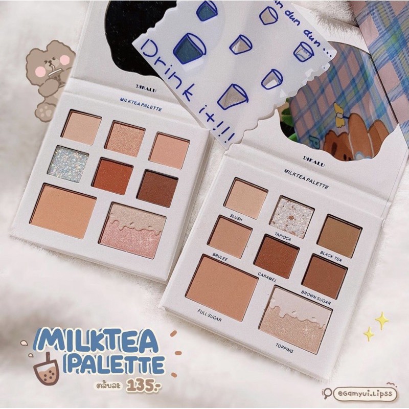 Bộ Trang Điểm Dikalu Trà Sữa Bubble Time Gồm Phấn Mắt + Phấn Má + Hilight [salesale] | BigBuy360 - bigbuy360.vn