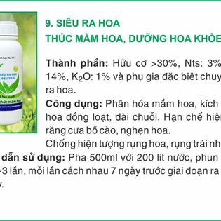 CHẾ PHẨM SINH HỌC SIÊU RA HOA HLC 500ml hàng chính hãng công ty