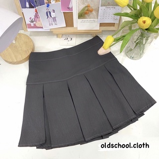 Chân váy xám xếp ly ulzzang