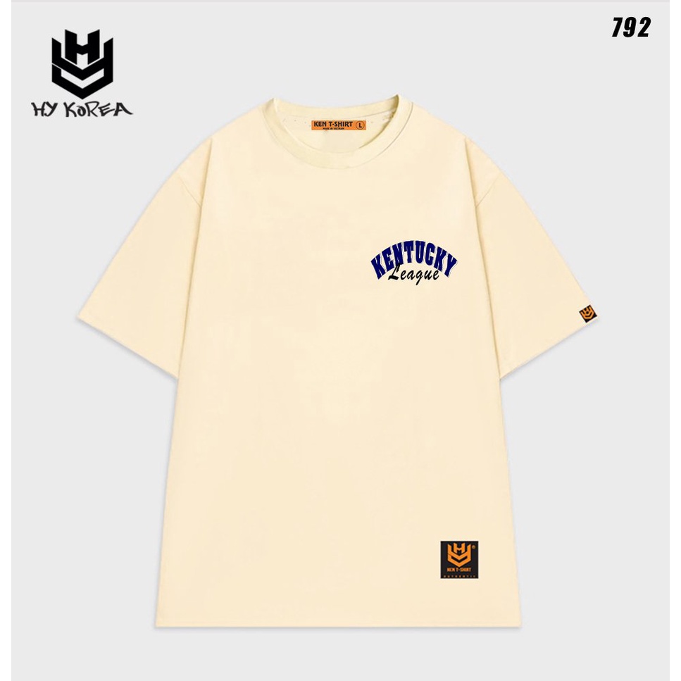 Áo thun nam nữ basic tay lỡ HY KOREA form rộng Kentucky 792
