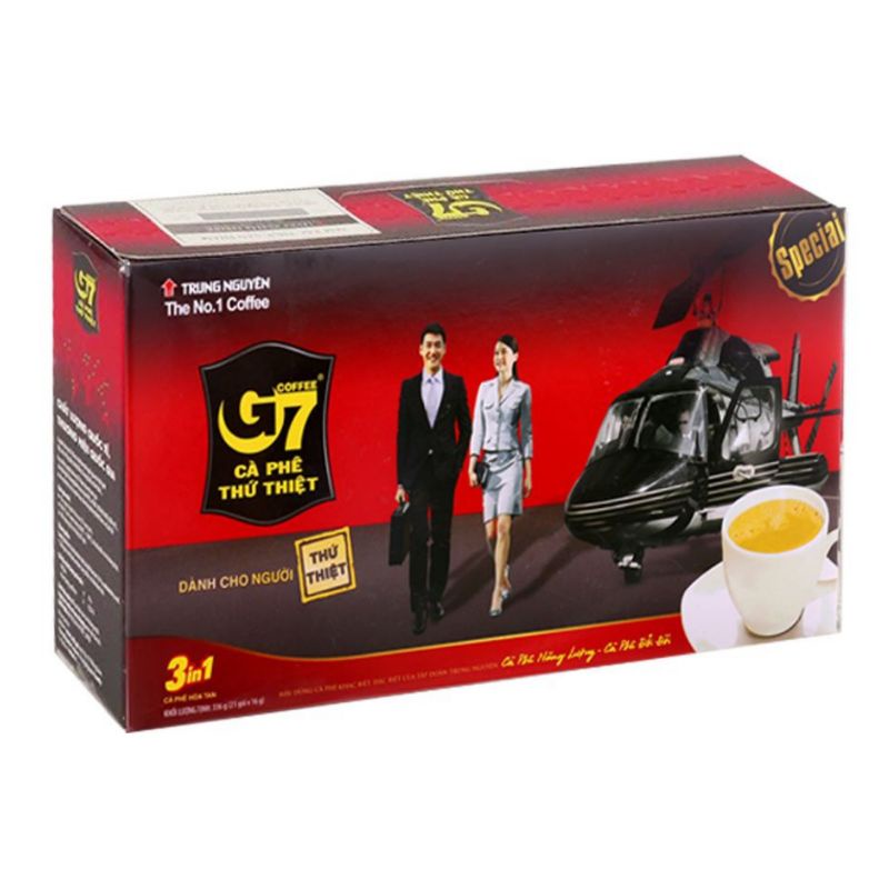 Cà phê hoà tan G7 hộp 21 gói x 16g 3in1 date mới